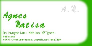 agnes matisa business card